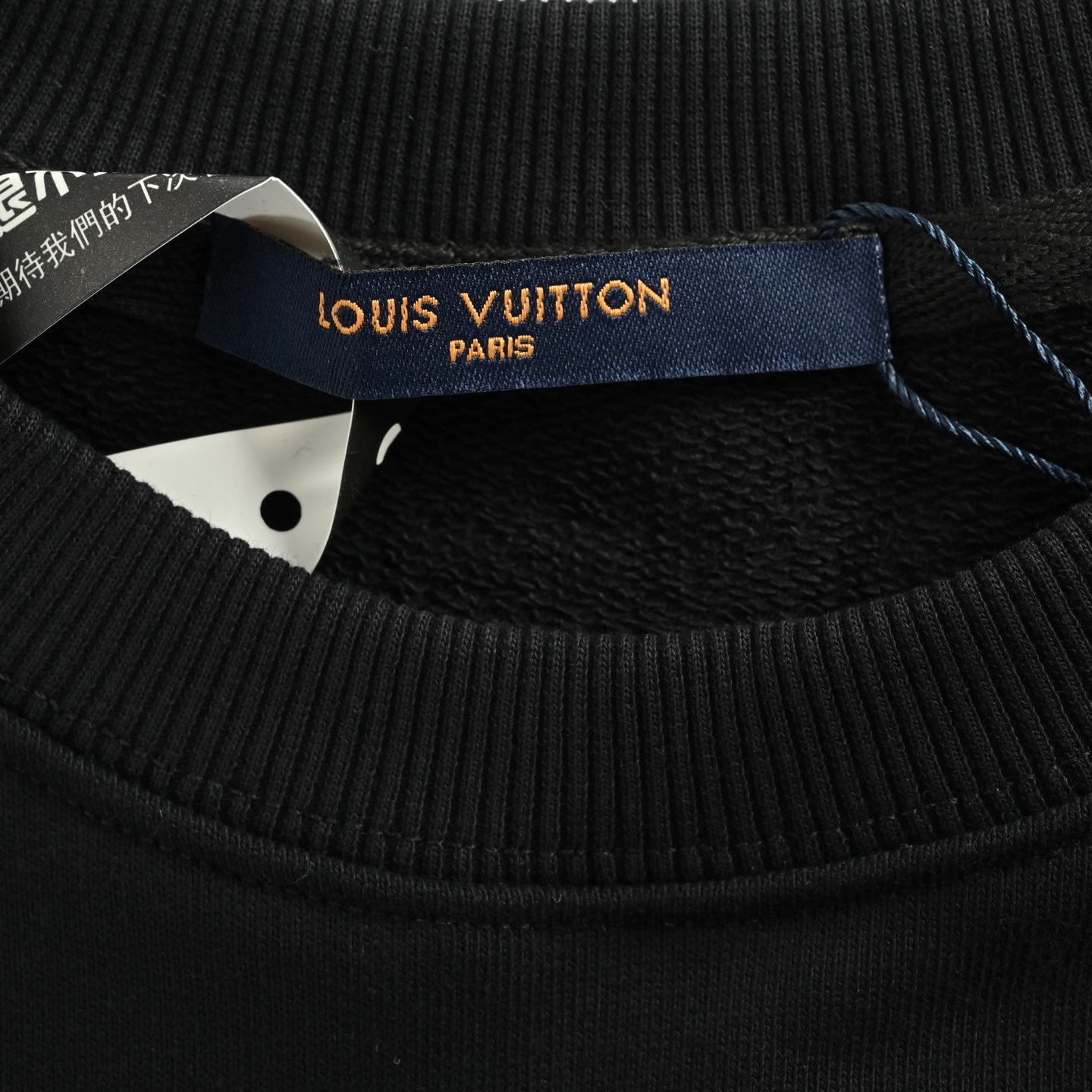 Louis Vuitton/路易威登 老花皮标贴饰圆领卫衣 秋