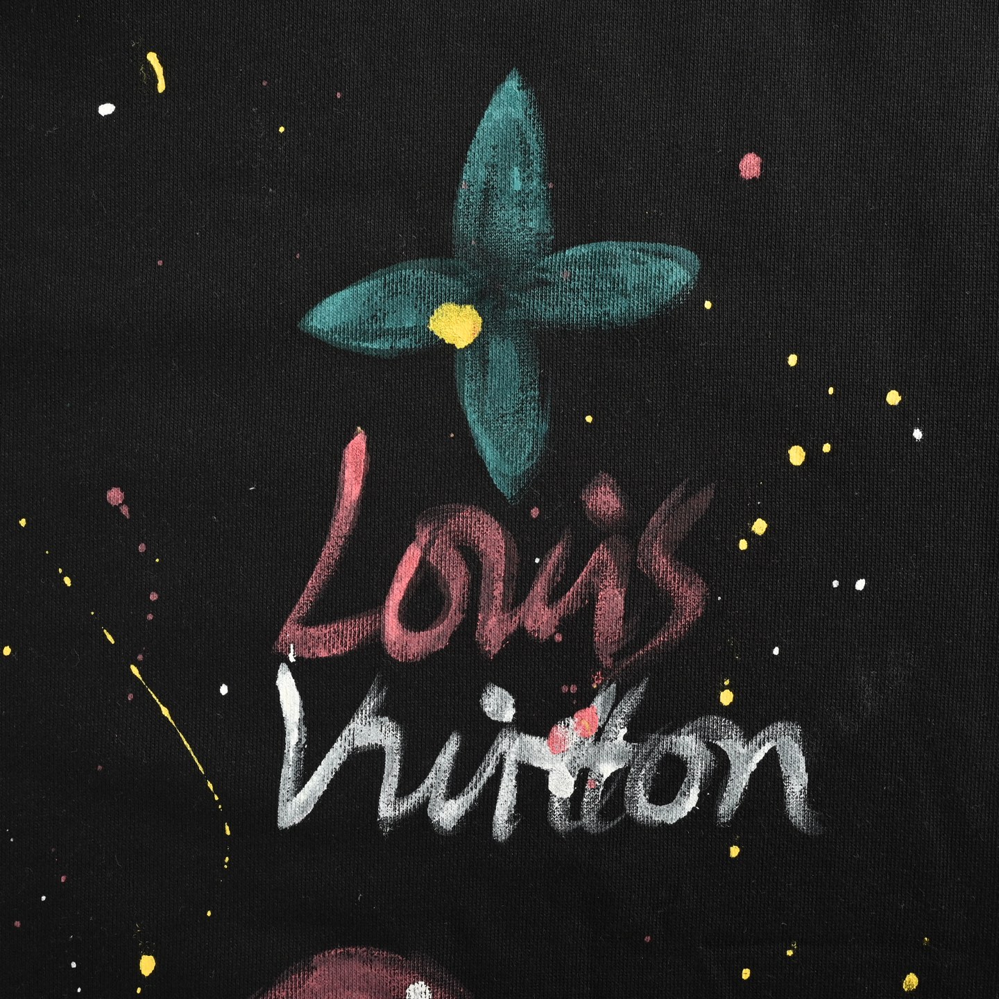 LouisVuitton/路易威登 水洗破坏手绘圆领卫衣