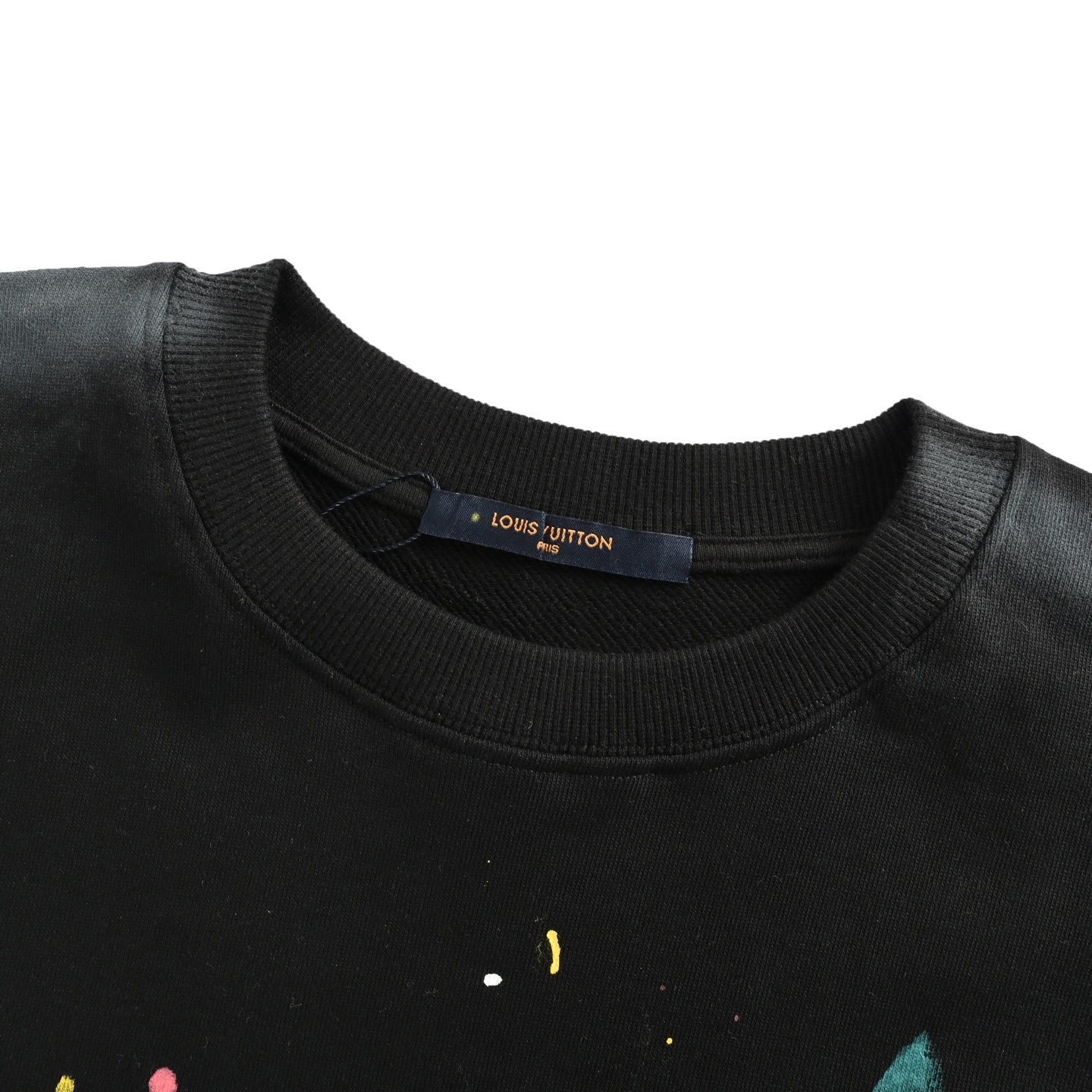 LouisVuitton/路易威登 水洗破坏手绘圆领卫衣