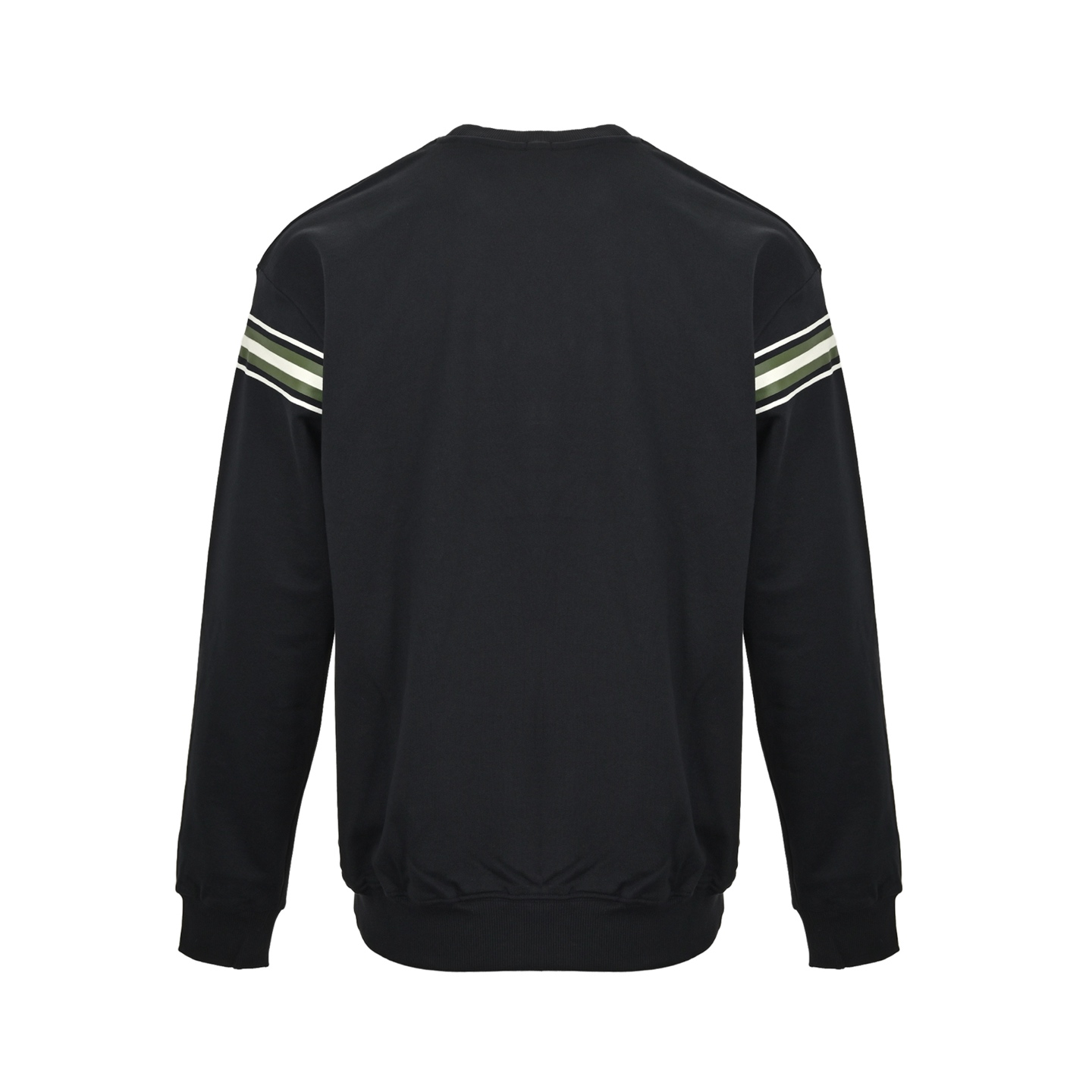 Burberry/巴宝莉 战马标识刺绣横条圆领卫衣 蓝色 米色