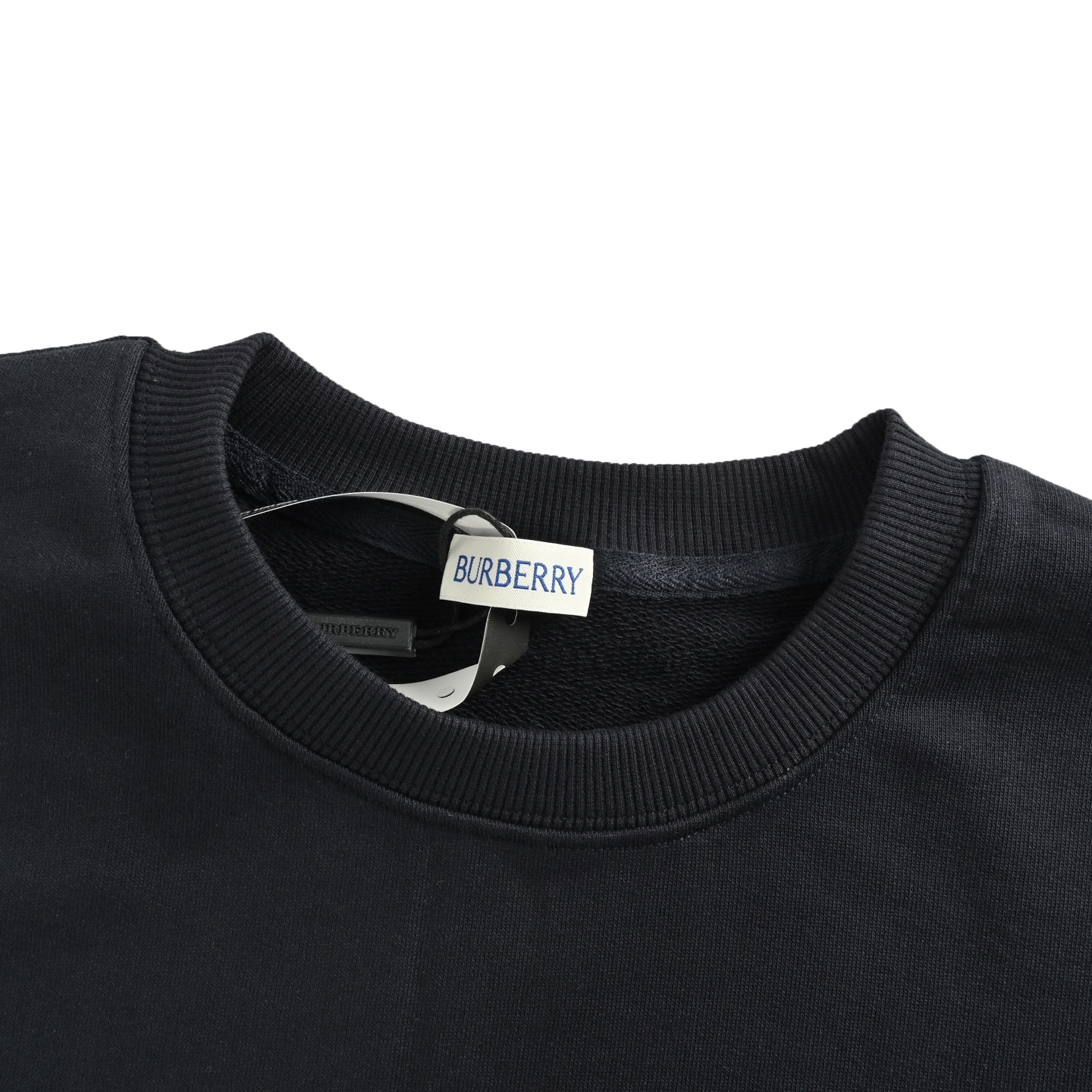 Burberry/巴宝莉 战马标识刺绣横条圆领卫衣 蓝色 米色