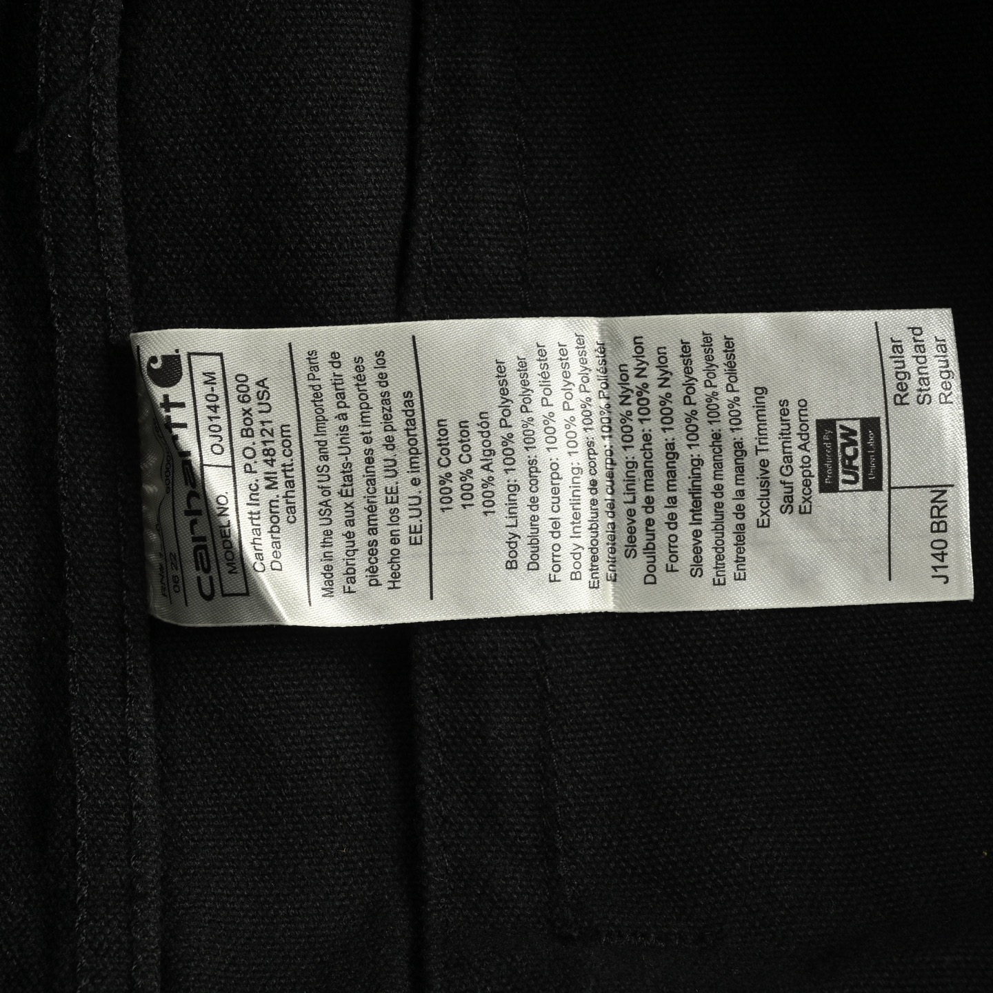 CarHartt/卡哈特25ss 复古工装夹克外套 黑色 灰色