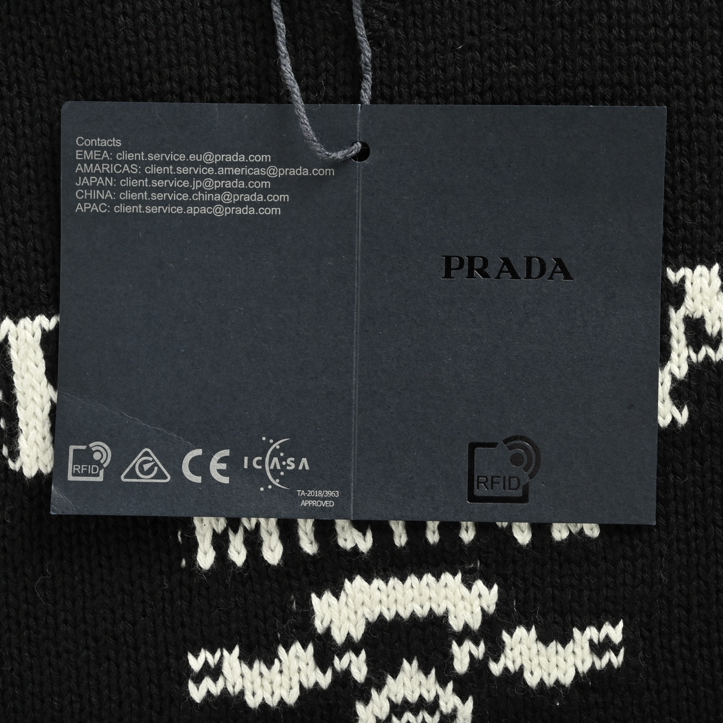 Prada/普拉达 25Fw 提花logo圆领毛衣