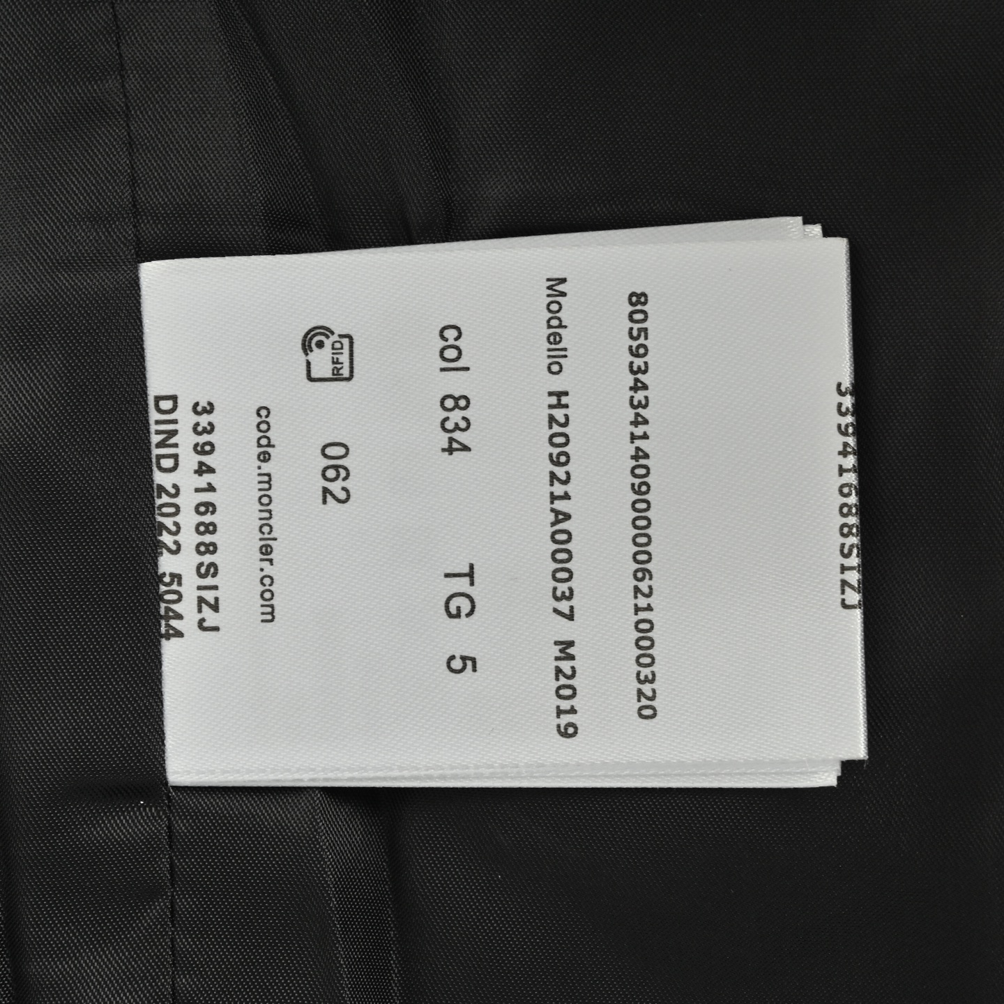 ONCLER/蒙口 胸口口袋拉链连帽外套黑色 墨绿