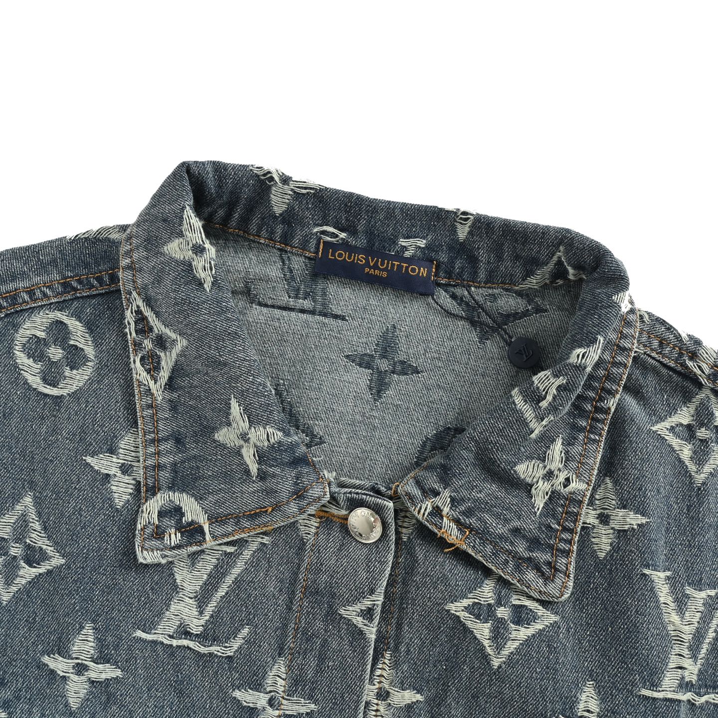 Louis Vuitton/路易威登 25Fw 满印老花提花牛仔外套-莆田鞋,莆田鞋货源,高仿鞋,高仿鞋货源,安福档口,莆田高仿鞋,莆田鞋批发,高仿鞋批发,莆田高仿运动鞋,高仿运动鞋,莆田运动鞋 Louis Vuitton/路易威登 25Fw 满印老花提花牛仔外套