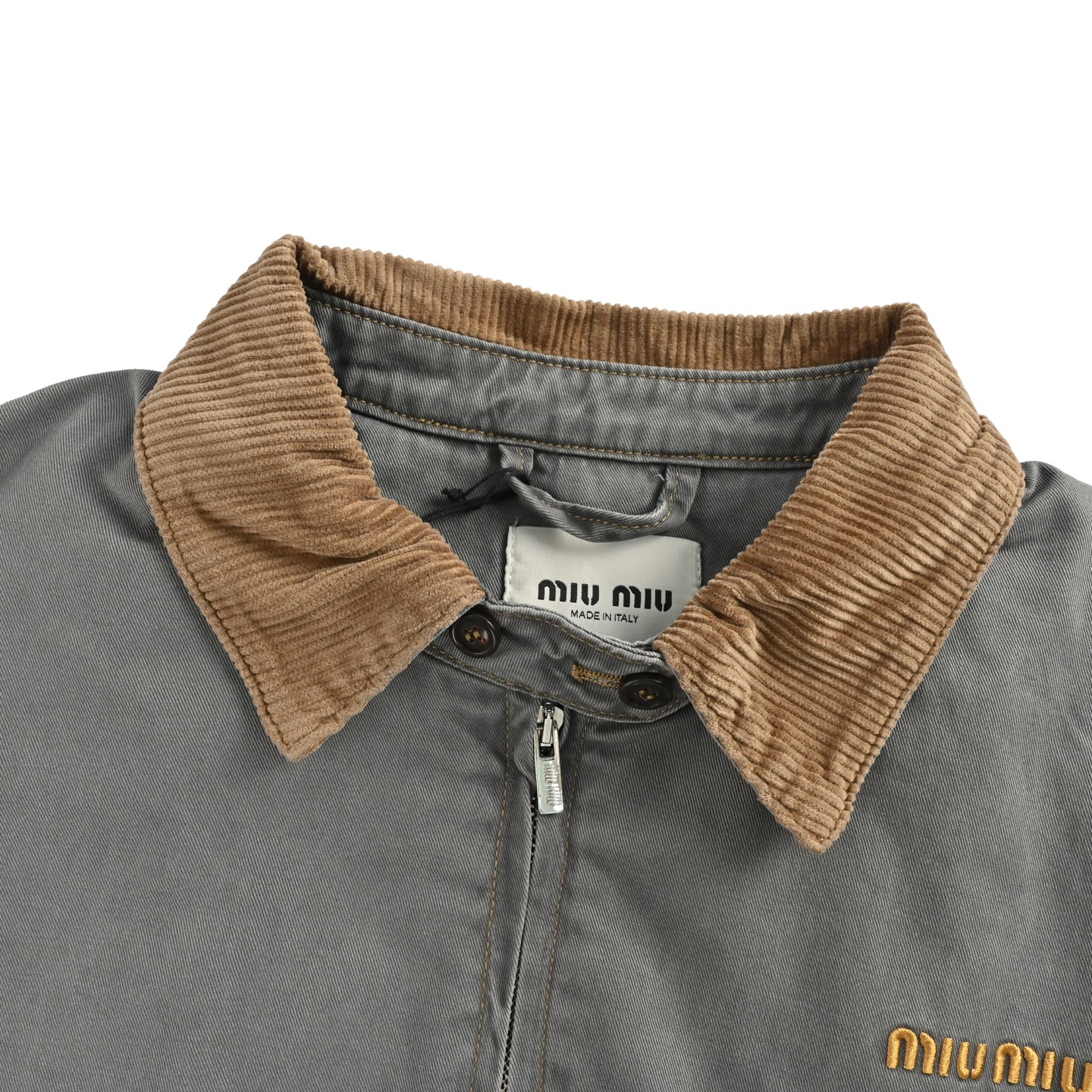 Miu Miu/缪缪 25Fw Miu小标灯芯绒领做旧棉服外套-Chinese UA Cheap High Quatity Brand Clothes Bags handbags Sneakers wholesale wholesaler seller from China Factory suppliers Fashion Clothing Shoes best Quality Beautiful Price Miu Miu/缪缪 25Fw Miu小标灯芯绒领做旧棉服外套