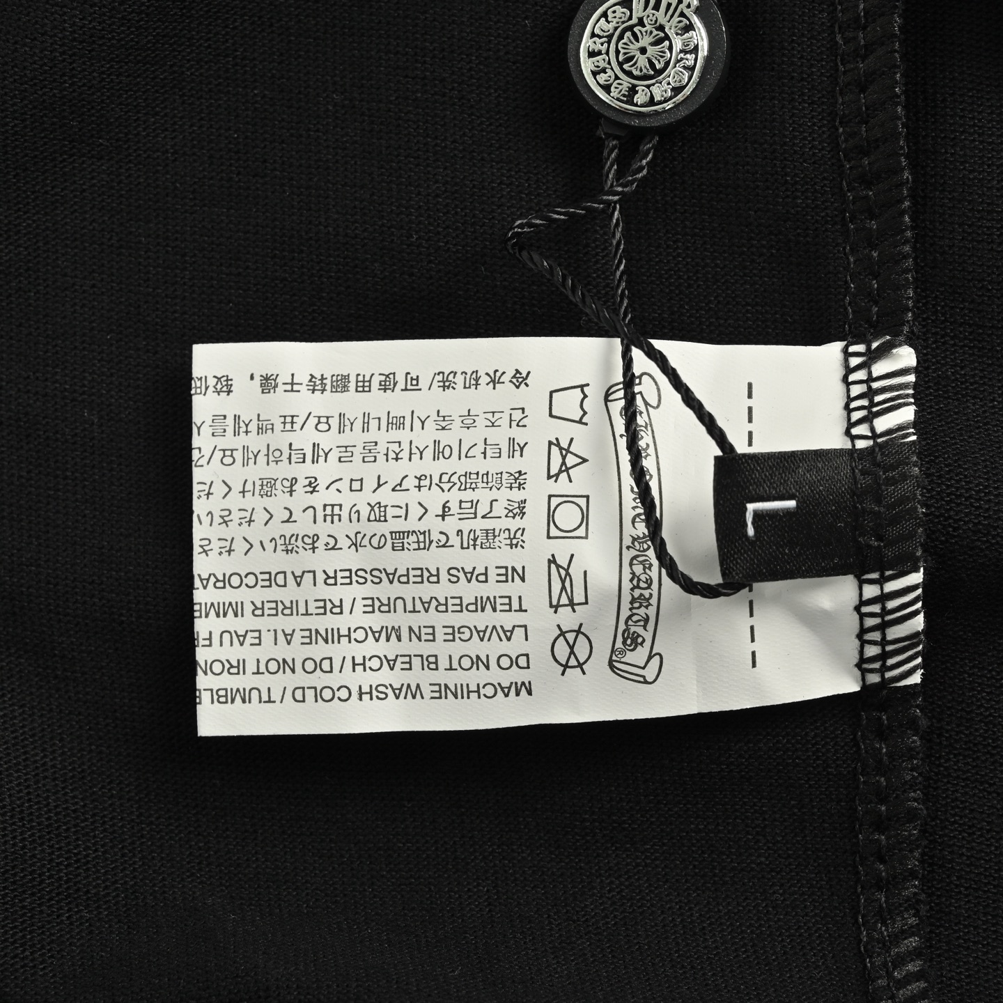 Chrome hearts/克罗心迈阿密联名圆领印花长袖 黑色/白色