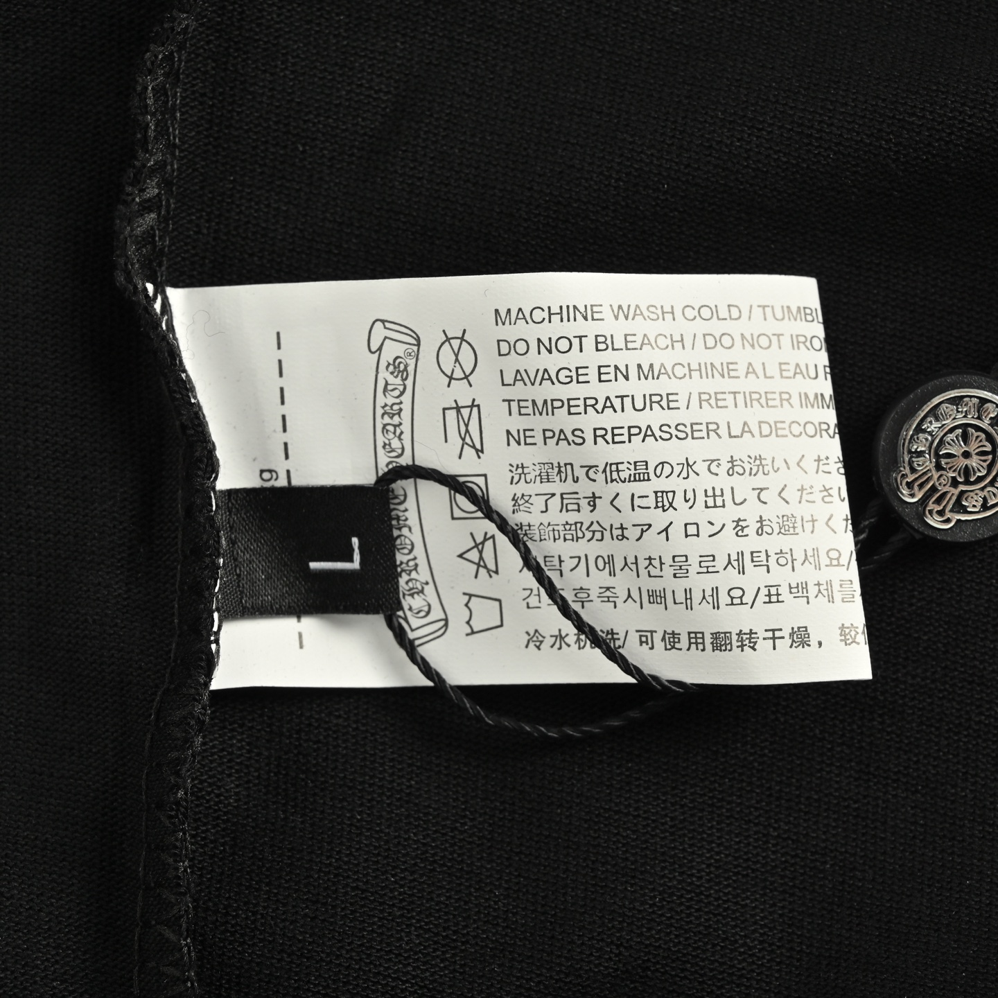 Chrome hearts/克罗心绿色十字架幻影印花长袖黑色/白色