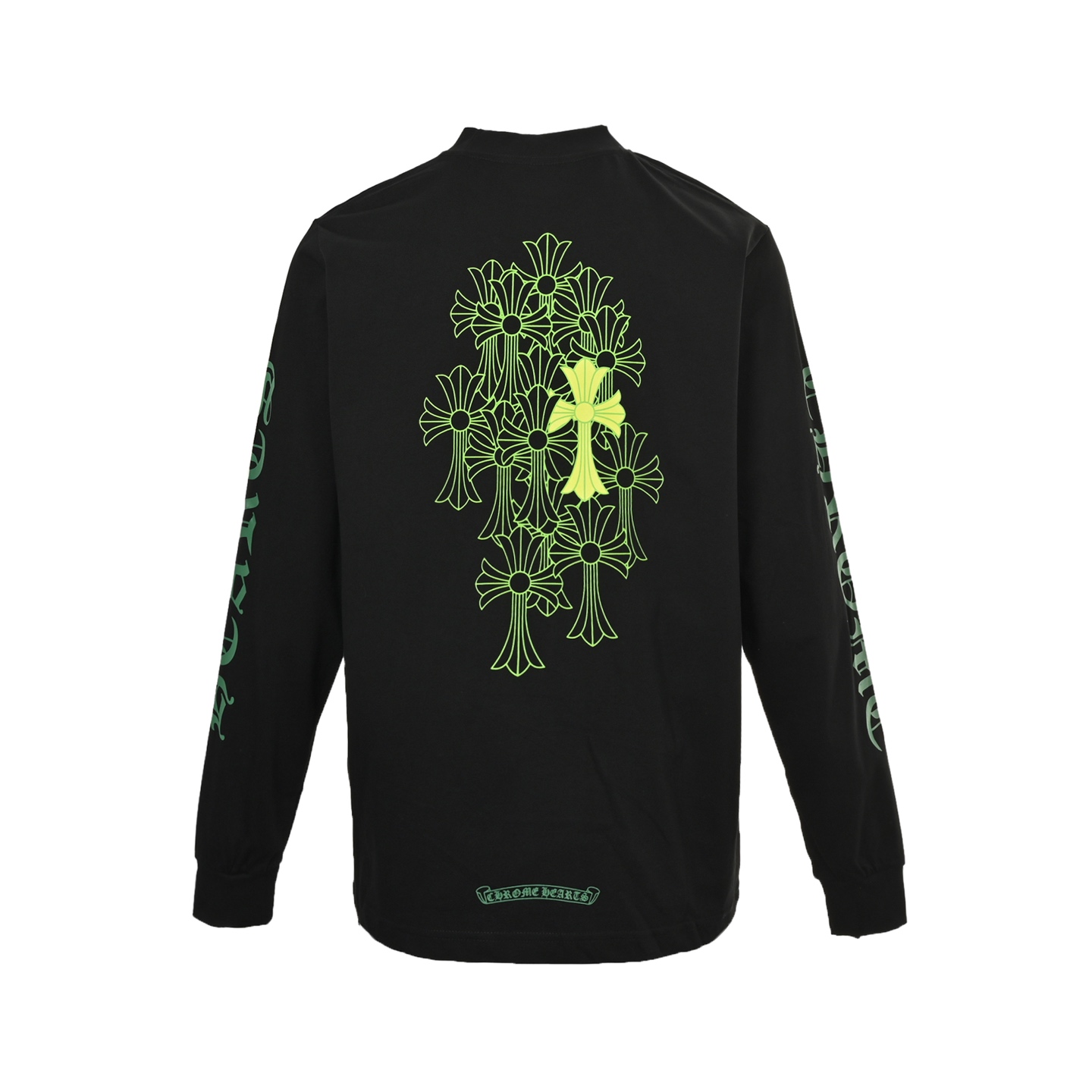 Chrome hearts/克罗心绿色十字架幻影印花长袖黑色/白色