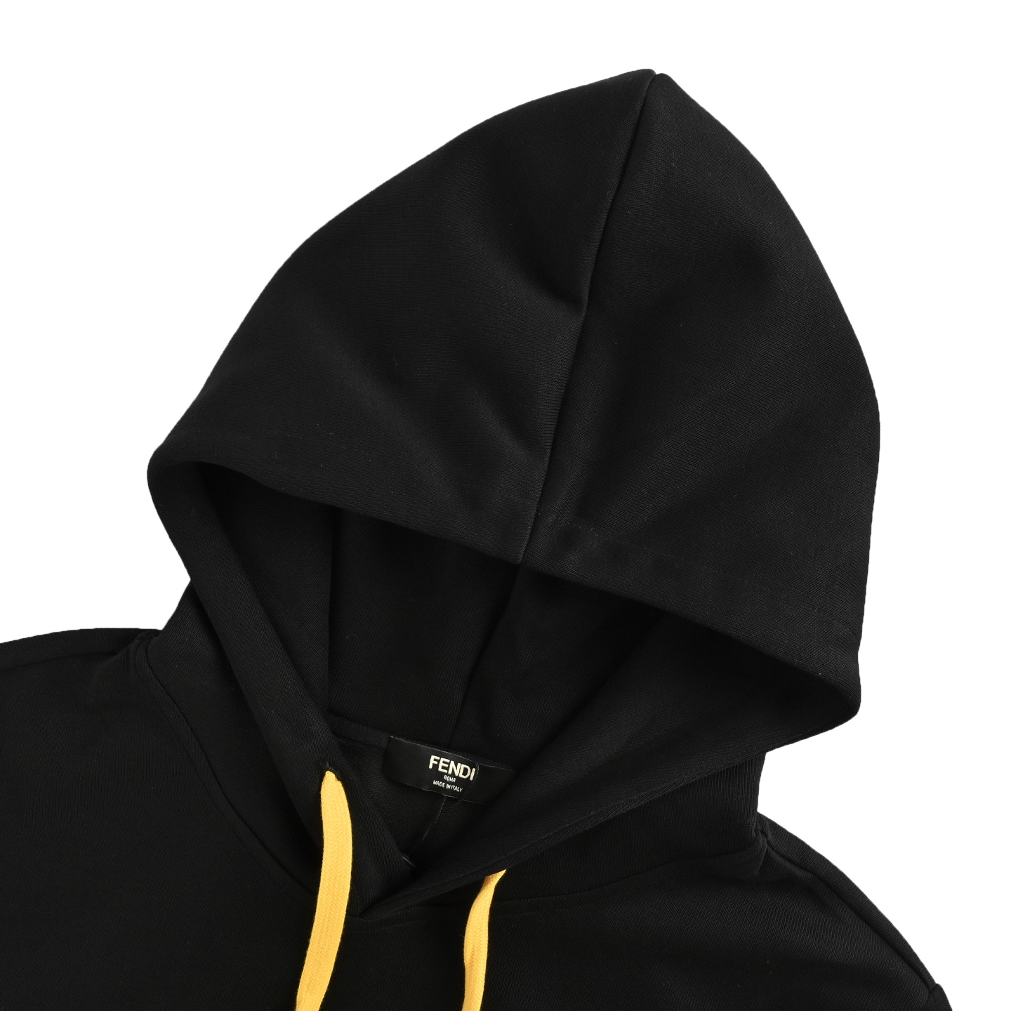 Fendi/芬迪 25Fw FF字母印花毛巾眼睛贴布连帽卫衣
