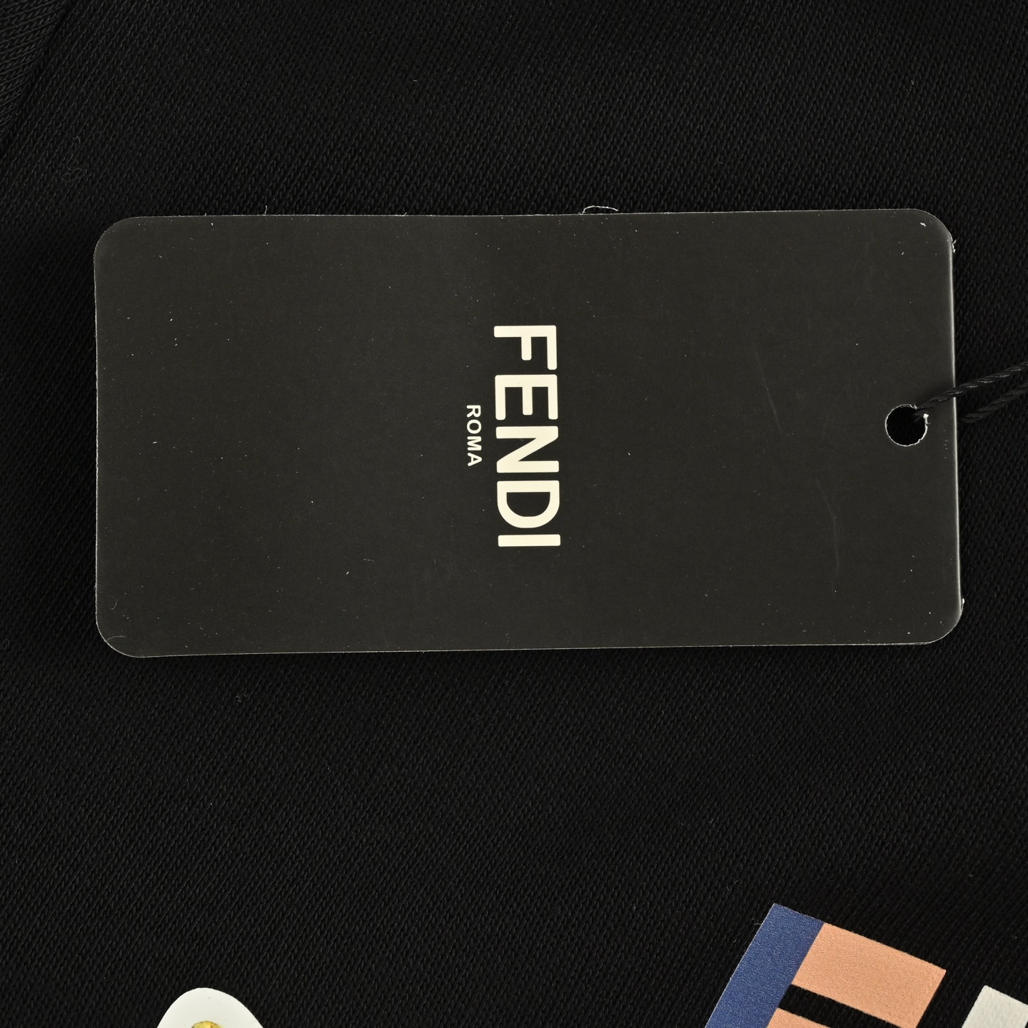 Fendi/芬迪 25Fw FF字母印花毛巾眼睛贴布连帽卫衣