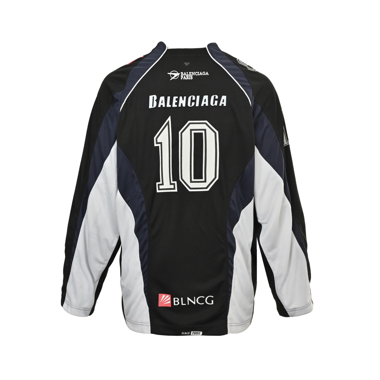 Balenciaga/巴黎世家 运动网眼平纹长袖球衣 黑色 白色-Chinese UA Cheap High Quatity Brand Clothes Bags handbags Sneakers wholesale wholesaler seller from China Factory suppliers Fashion Clothing Shoes best Quality Beautiful Price Balenciaga/巴黎世家 运动网眼平纹长袖球衣 黑色 白色