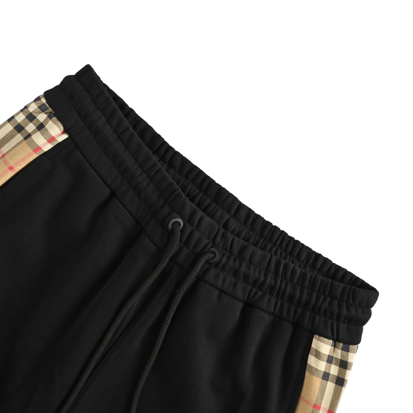 Burberry/巴宝莉 经典侧边格纹织带长裤黑色