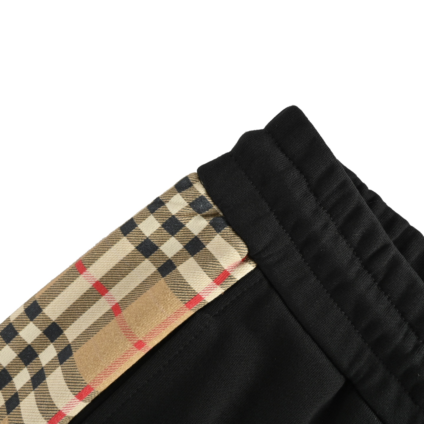 Burberry/巴宝莉 经典侧边格纹织带长裤黑色