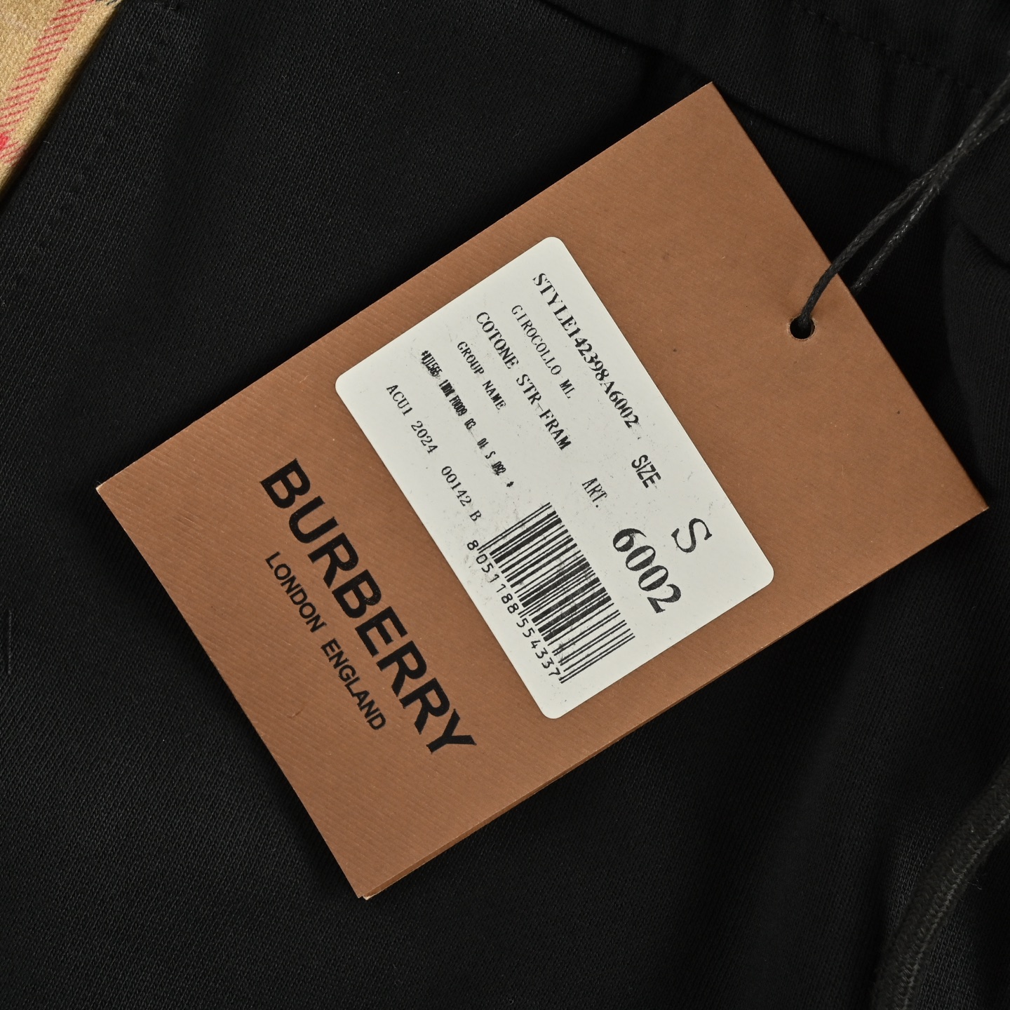 Burberry/巴宝莉 经典侧边格纹织带长裤黑色
