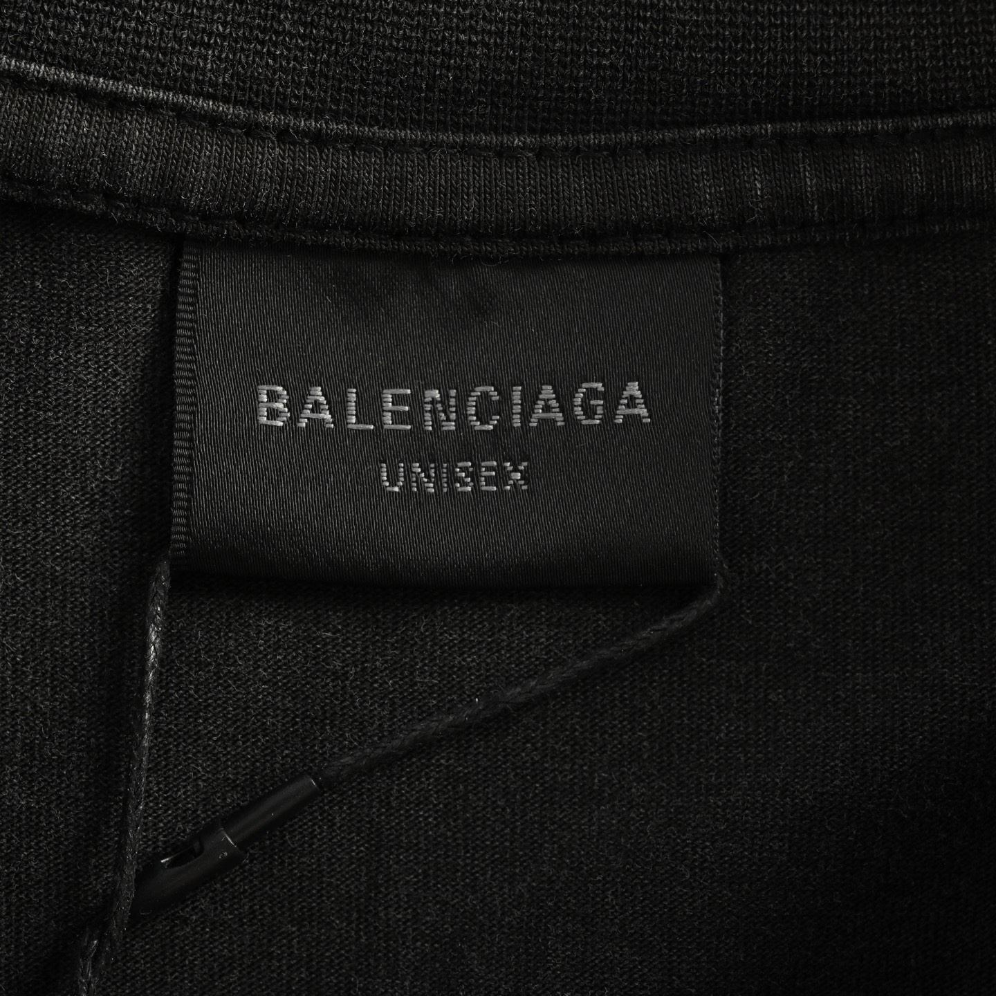 Balenciaga/巴黎世家 25Fw 油漆喷墨刺绣长袖T恤黑灰