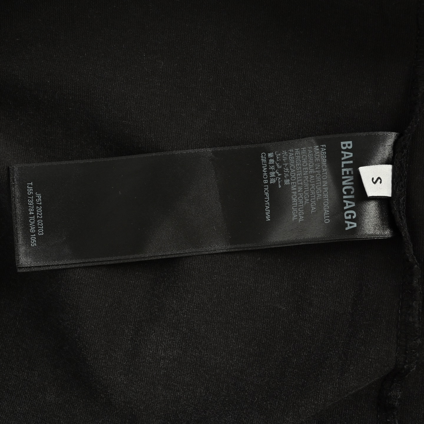 Balenciaga/巴黎世家 25Fw 油漆喷墨刺绣长袖T恤黑灰