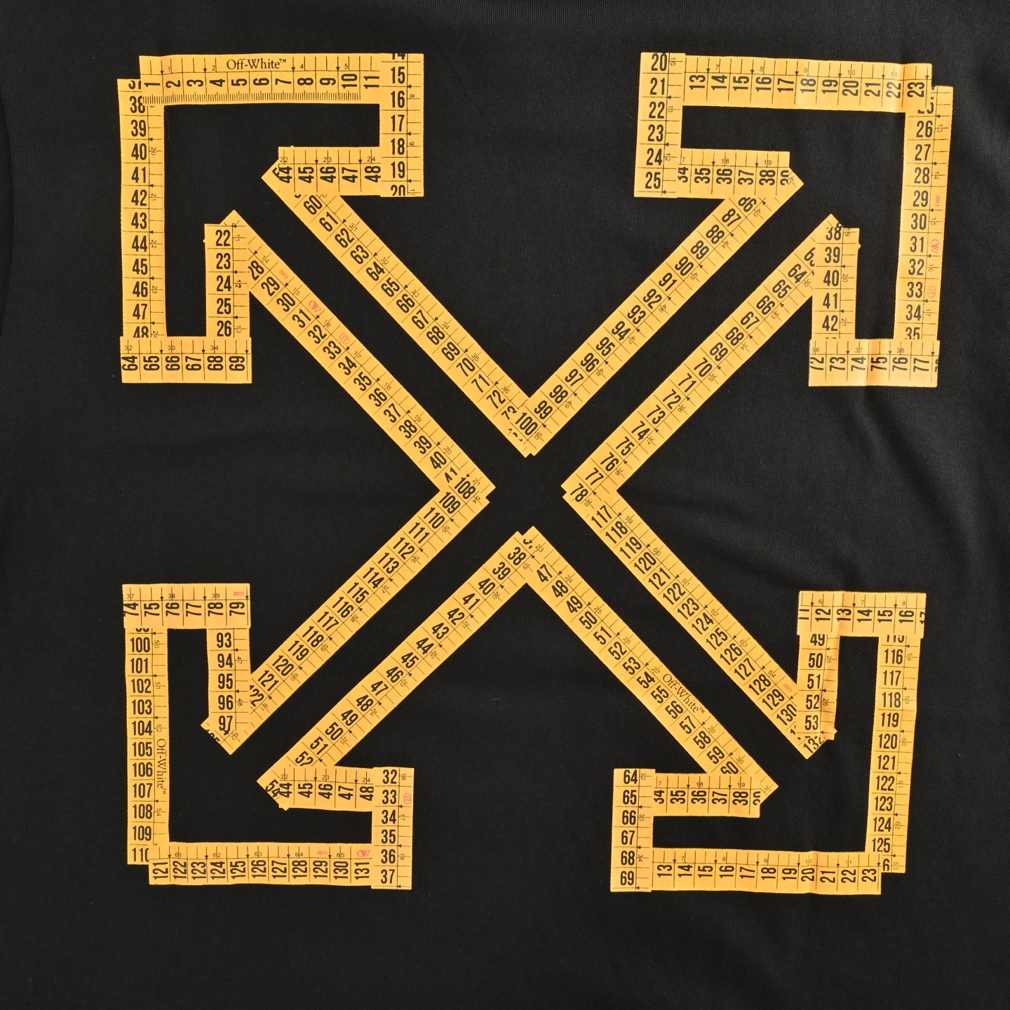 OFF WHITE CO VIRGIL 25ss 皮尺数字箭头印花短袖