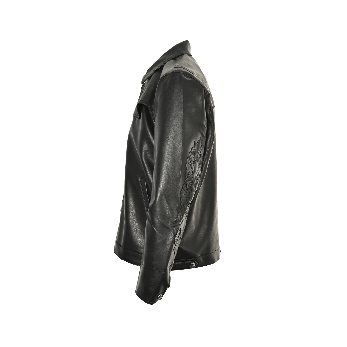 Chrome Hearts/克罗心CH 手臂大刺绣皮衣外套