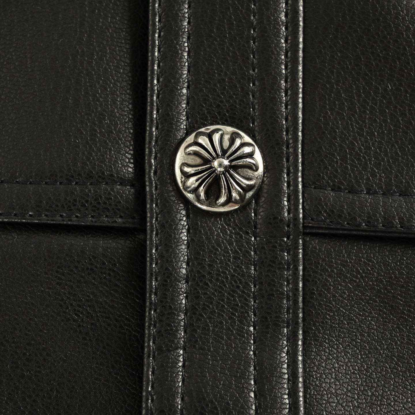 Chrome Hearts/克罗心CH 手臂大刺绣皮衣外套