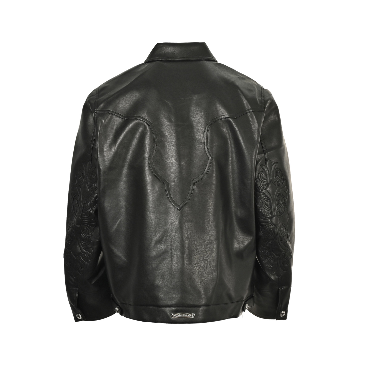 Chrome Hearts/克罗心CH 手臂大刺绣皮衣外套