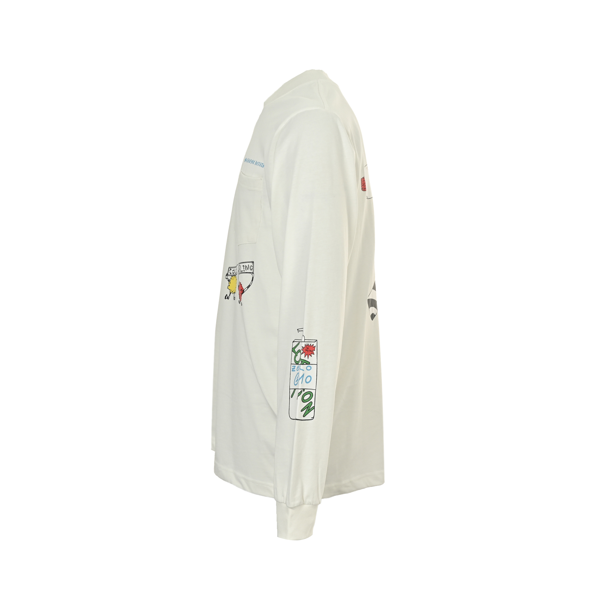 Chrome hearts/克罗心 涂鸦字母糖果撞色印花长袖 黑色/白色