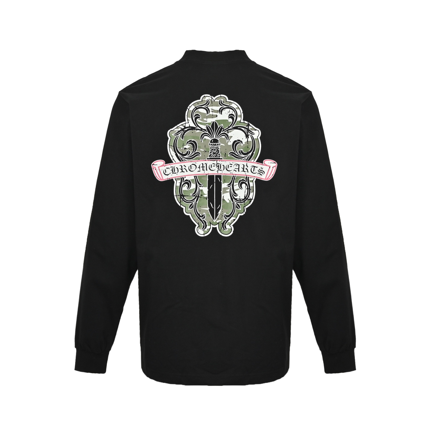 Chrome hearts/克罗心 绿色大宝剑印花长袖 黑色/白色