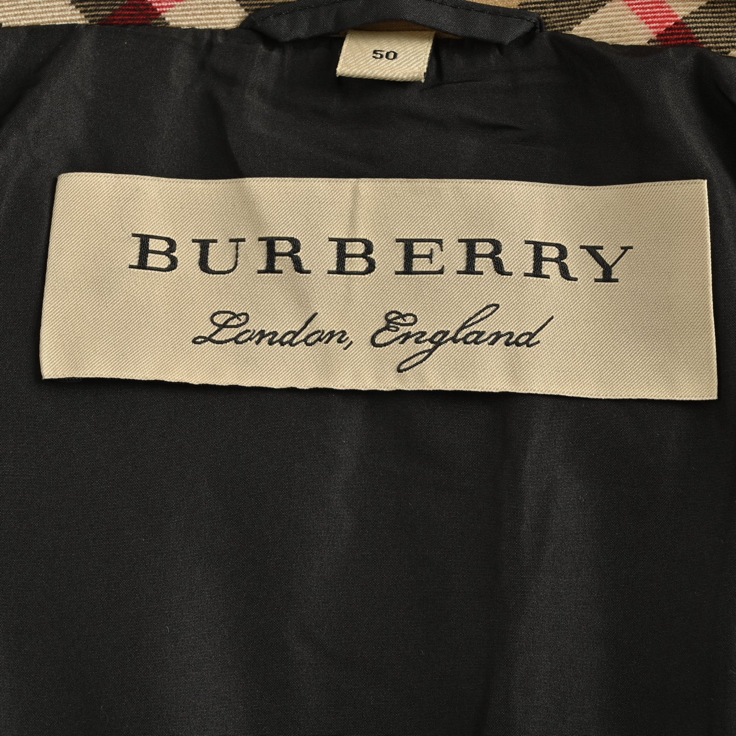 Burberry/巴宝莉 内衬格纹连帽外套黑色