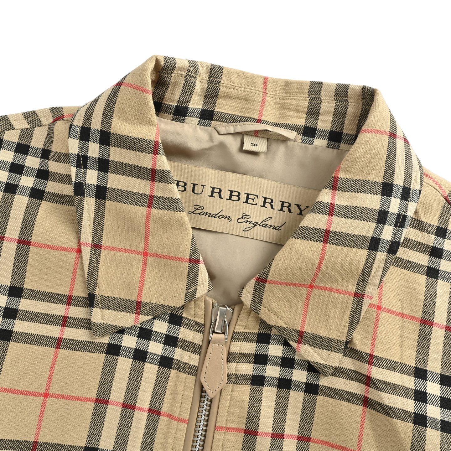 Burberry/巴宝莉 格纹拉链翻领外套