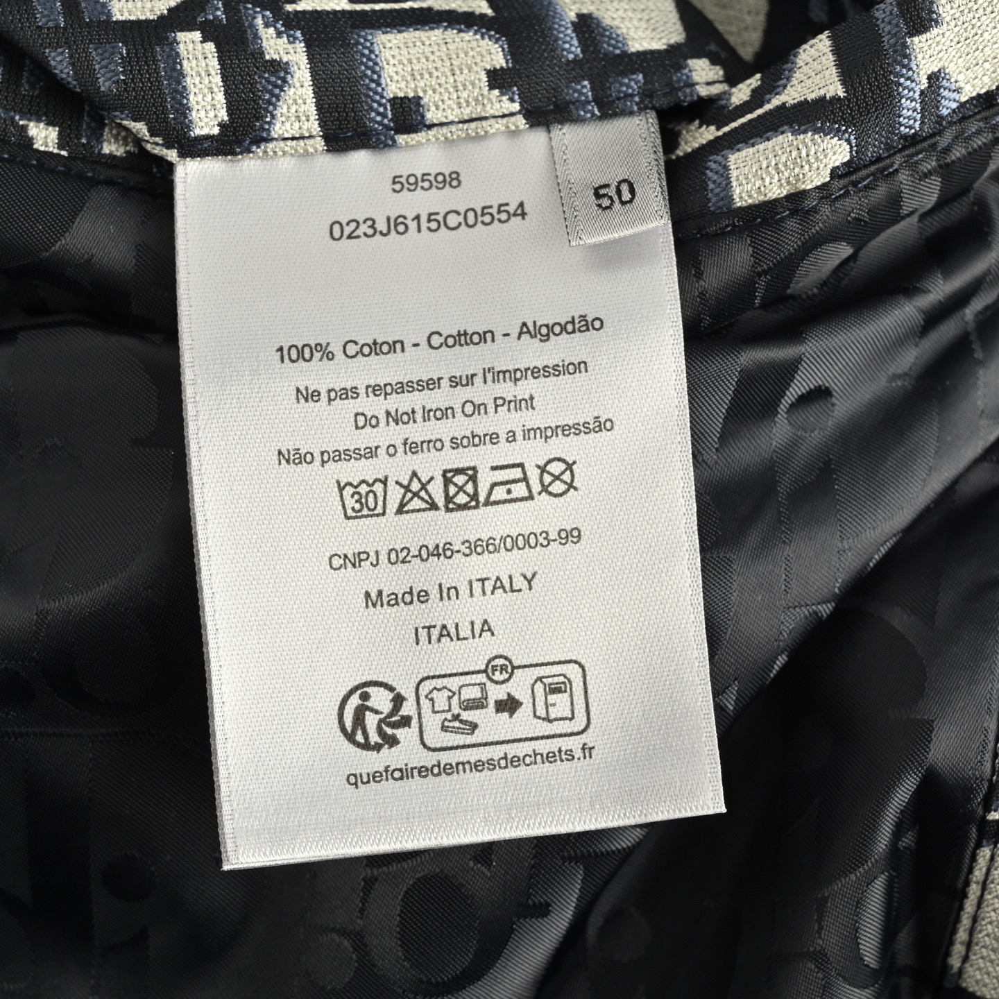 Dior/迪奥 25Fw 满印老花手臂拉链口袋连帽外套