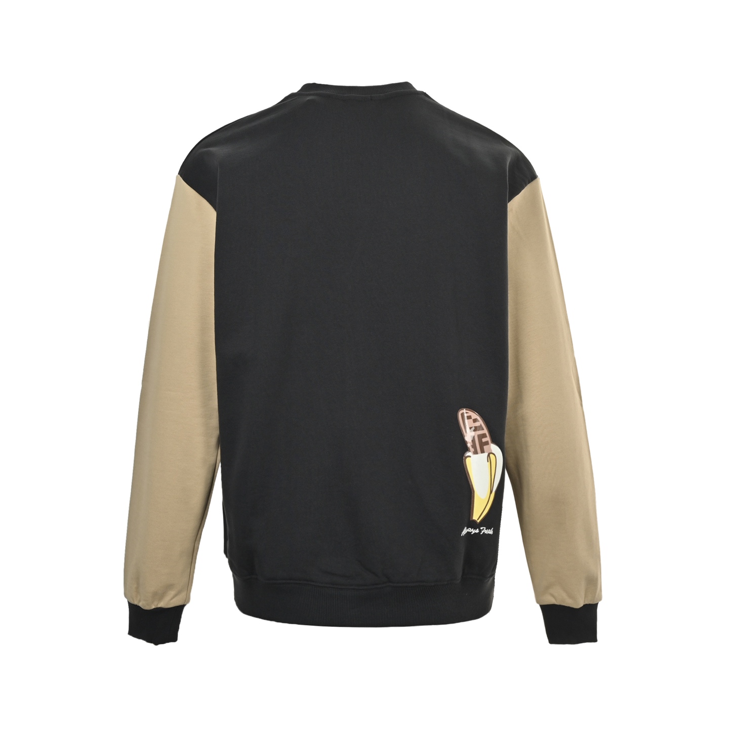 Fendi/芬迪 倒三角趣味印花拼接圆领卫衣