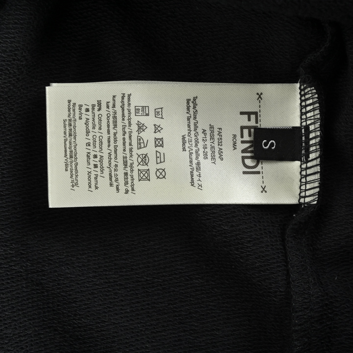 Fendi/芬迪 倒三角趣味印花拼接圆领卫衣