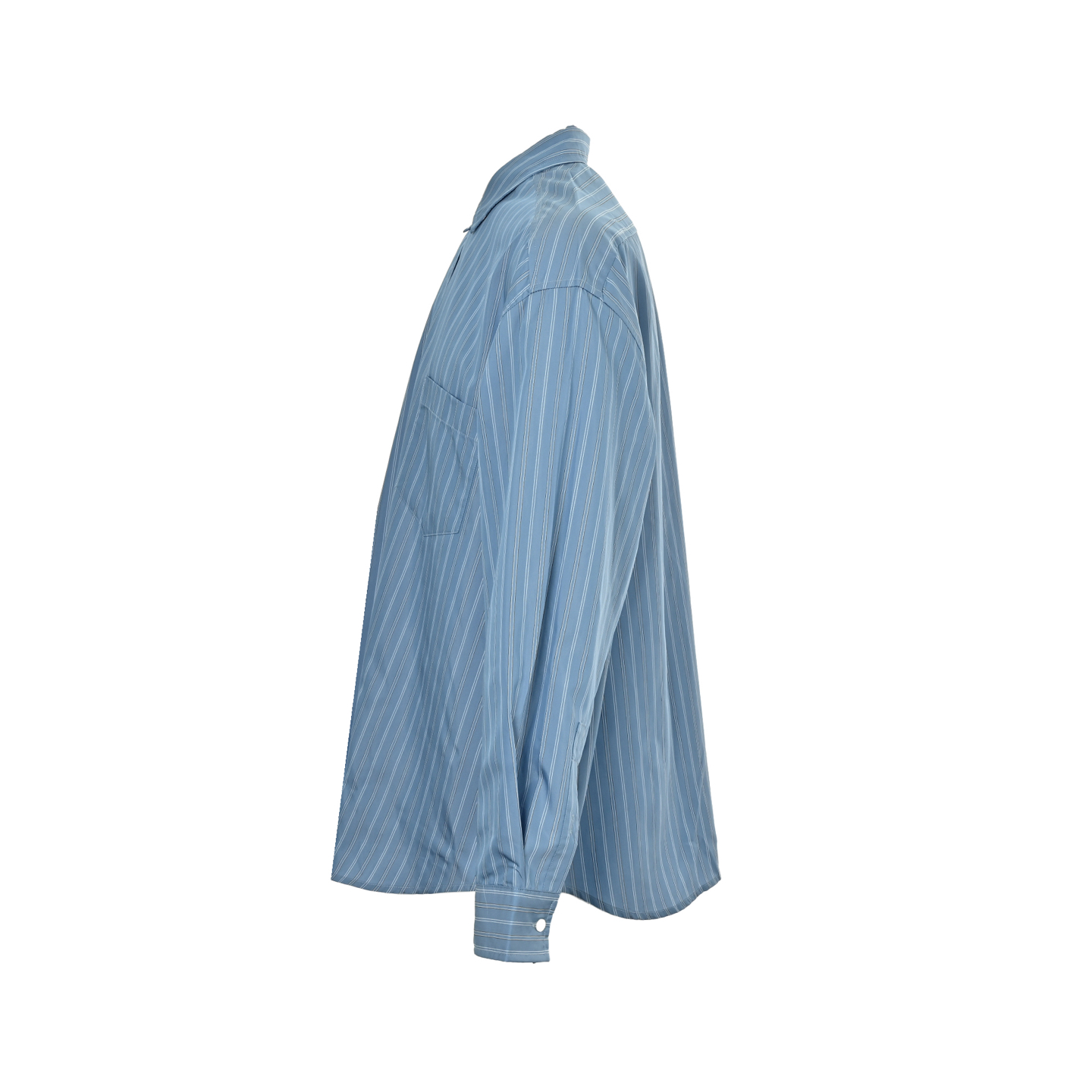 Acne Studios 1996徽标蓝色条纹长袖衬衫