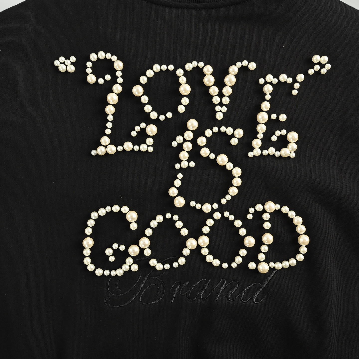 Good Brand 珍珠标语字母拉链夹克外套