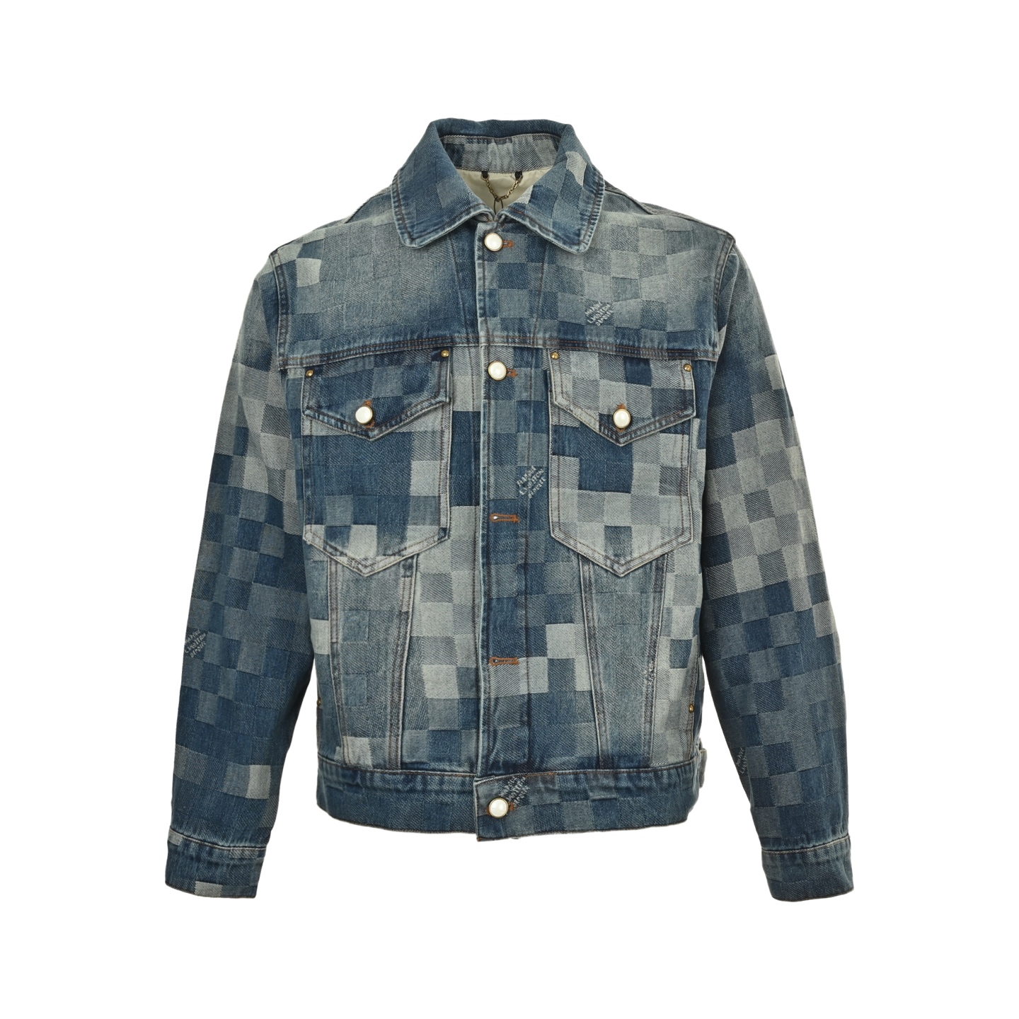 Louis Vuitton/路易威登 马赛克棋盘格套装牛仔外套-Chinese UA Cheap High Quatity Brand Clothes Bags handbags Sneakers wholesale wholesaler seller from China Factory suppliers Fashion Clothing Shoes best Quality Beautiful Price Louis Vuitton/路易威登 马赛克棋盘格套装牛仔外套