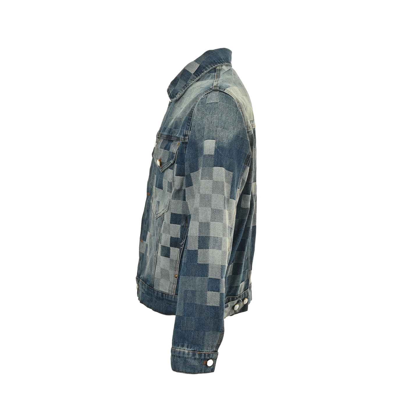 Louis Vuitton/路易威登 马赛克棋盘格套装牛仔外套-Chinese UA Cheap High Quatity Brand Clothes Bags handbags Sneakers wholesale wholesaler seller from China Factory suppliers Fashion Clothing Shoes best Quality Beautiful Price Louis Vuitton/路易威登 马赛克棋盘格套装牛仔外套