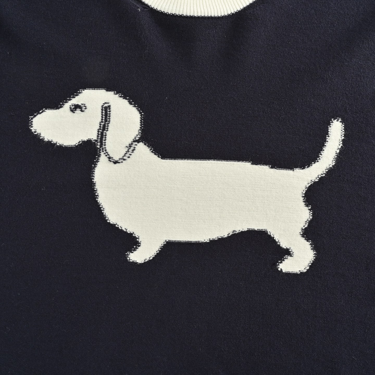 Thom Browne/汤姆布朗 小狗提花圆领毛衣 蓝色 灰色 白色-Chinese UA Cheap High Quatity Brand Clothes Bags handbags Sneakers wholesale wholesaler seller from China Factory suppliers Fashion Clothing Shoes best Quality Beautiful Price Thom Browne/汤姆布朗 小狗提花圆领毛衣 蓝色 灰色 白色