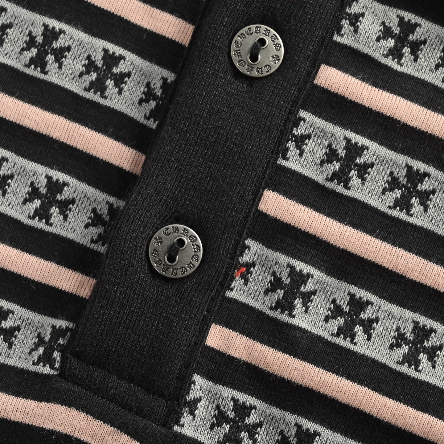 Chrome Hearts/克罗心 25Fw 条纹翻领长袖T恤-Chinese UA Cheap High Quatity Brand Clothes Bags handbags Sneakers wholesale wholesaler seller from China Factory suppliers Fashion Clothing Shoes best Quality Beautiful Price Chrome Hearts/克罗心 25Fw 条纹翻领长袖T恤