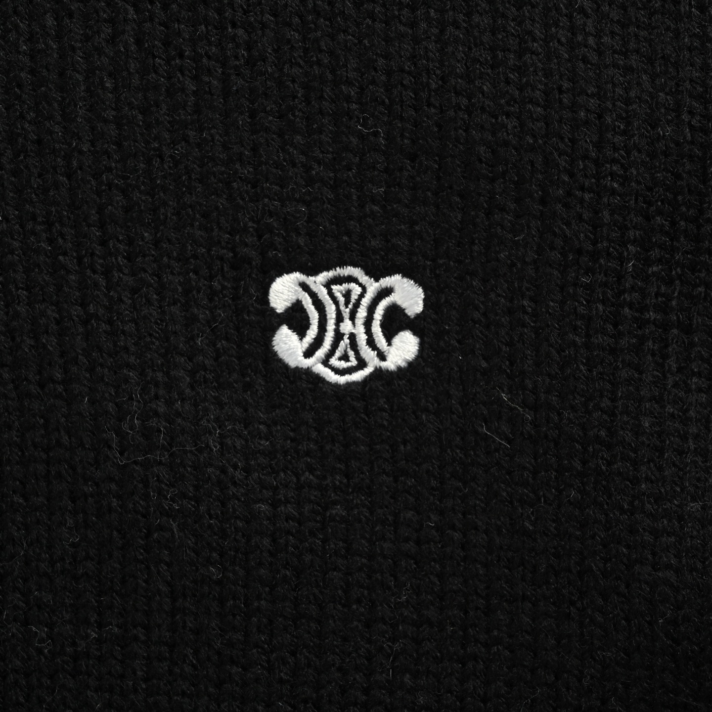 Celine/赛琳 凯旋门刺绣半拉链毛衣