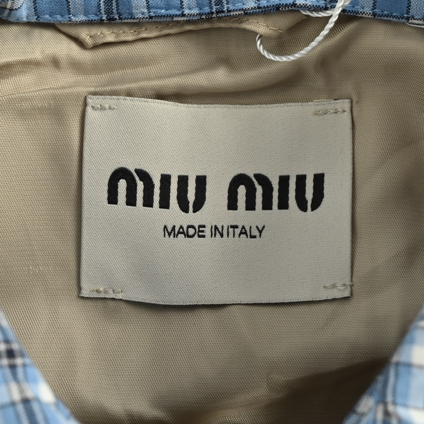 Miu Miu/缪缪 25Fw 贴布绣格纹假两件夹克外套-Chinese UA Cheap High Quatity Brand Clothes Bags handbags Sneakers wholesale wholesaler seller from China Factory suppliers Fashion Clothing Shoes best Quality Beautiful Price Miu Miu/缪缪 25Fw 贴布绣格纹假两件夹克外套