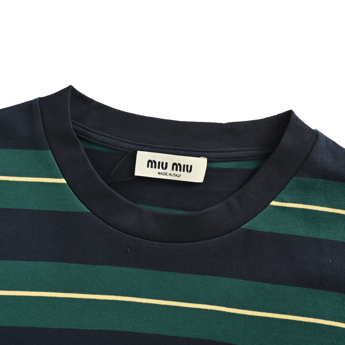 MiuMiu/缪缪 海报款宽条徽标logo条纹长袖-Chinese UA Cheap High Quatity Brand Clothes Bags handbags Sneakers wholesale wholesaler seller from China Factory suppliers Fashion Clothing Shoes best Quality Beautiful Price MiuMiu/缪缪 海报款宽条徽标logo条纹长袖