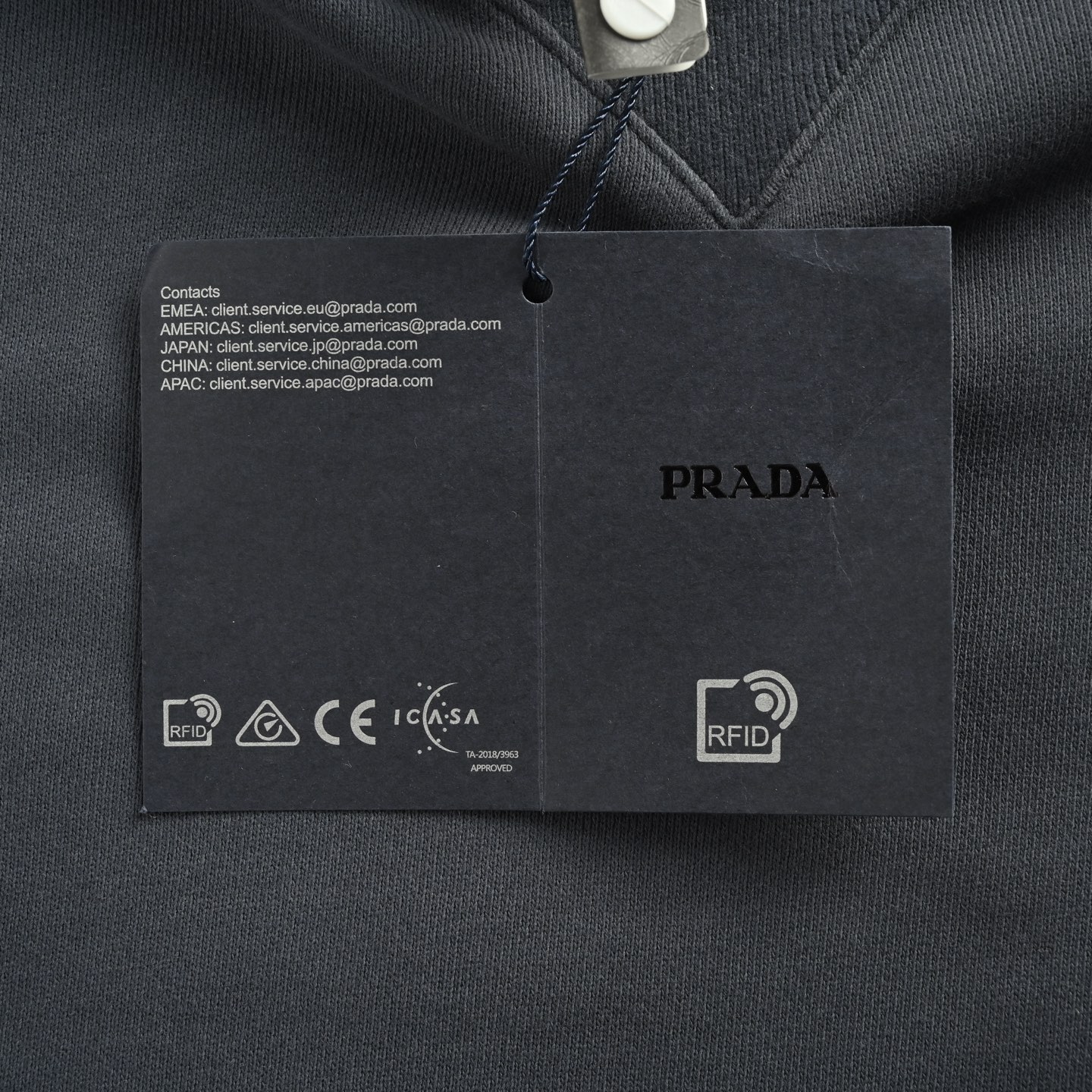 Prada/普拉达 渐变水洗字母刺绣圆领卫衣-Chinese UA Cheap High Quatity Brand Clothes Bags handbags Sneakers wholesale wholesaler seller from China Factory suppliers Fashion Clothing Shoes best Quality Beautiful Price Prada/普拉达 渐变水洗字母刺绣圆领卫衣
