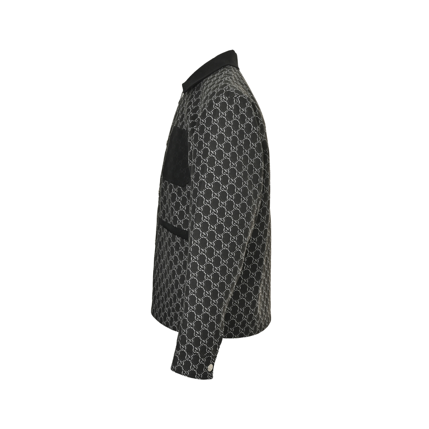 Gucci/古驰 双G满印帆布口袋翻领外套-Chinese UA Cheap High Quatity Brand Clothes Bags handbags Sneakers wholesale wholesaler seller from China Factory suppliers Fashion Clothing Shoes best Quality Beautiful Price Gucci/古驰 双G满印帆布口袋翻领外套