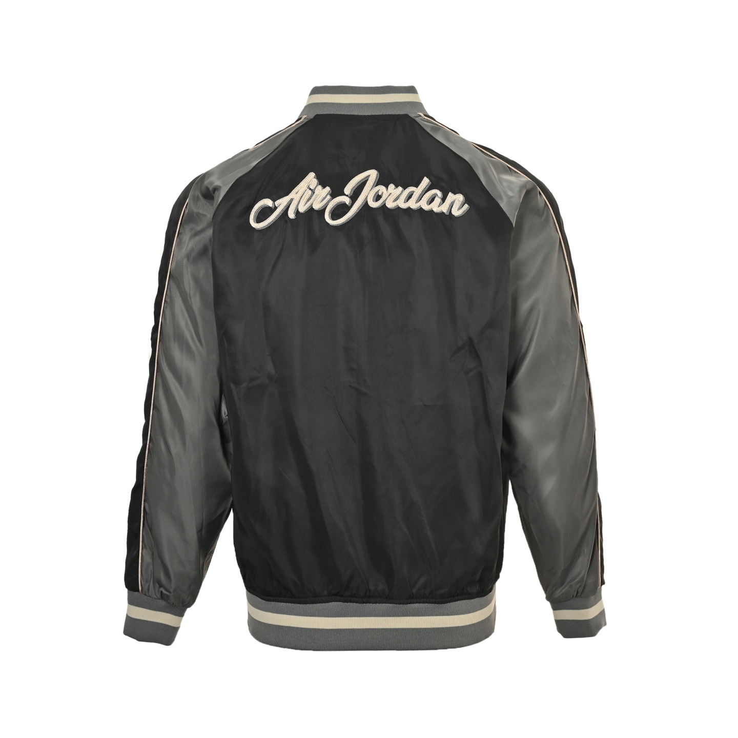 Air Jordan 刺绣徽标撞色拼接夹克外套 黑色 米色-Chinese UA Cheap High Quatity Brand Clothes Bags handbags Sneakers wholesale wholesaler seller from China Factory suppliers Fashion Clothing Shoes best Quality Beautiful Price Air Jordan 刺绣徽标撞色拼接夹克外套 黑色 米色