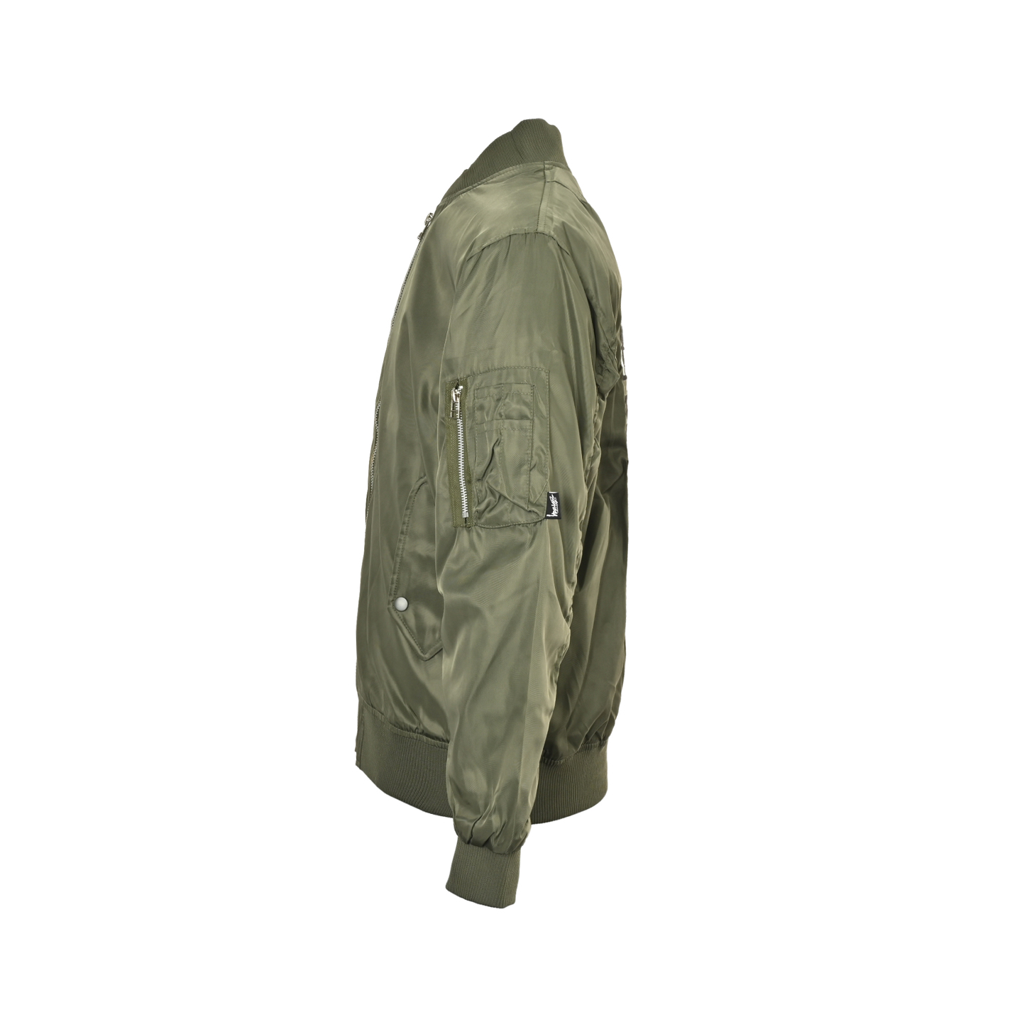 Stussy & CDG 联名款刺绣飞行夹克外套 Stussy x CDG MA1 JACKET 40周年联名地图限定款面料采用军绿绸缎尼龙 军绿色