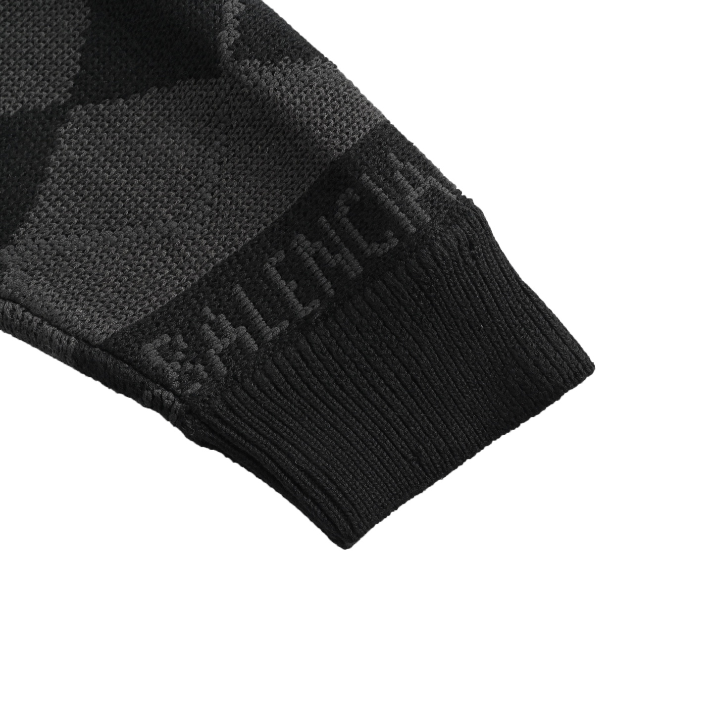 Balenciaga/巴黎世家 25Fw 几何图案圆领毛衣黑色