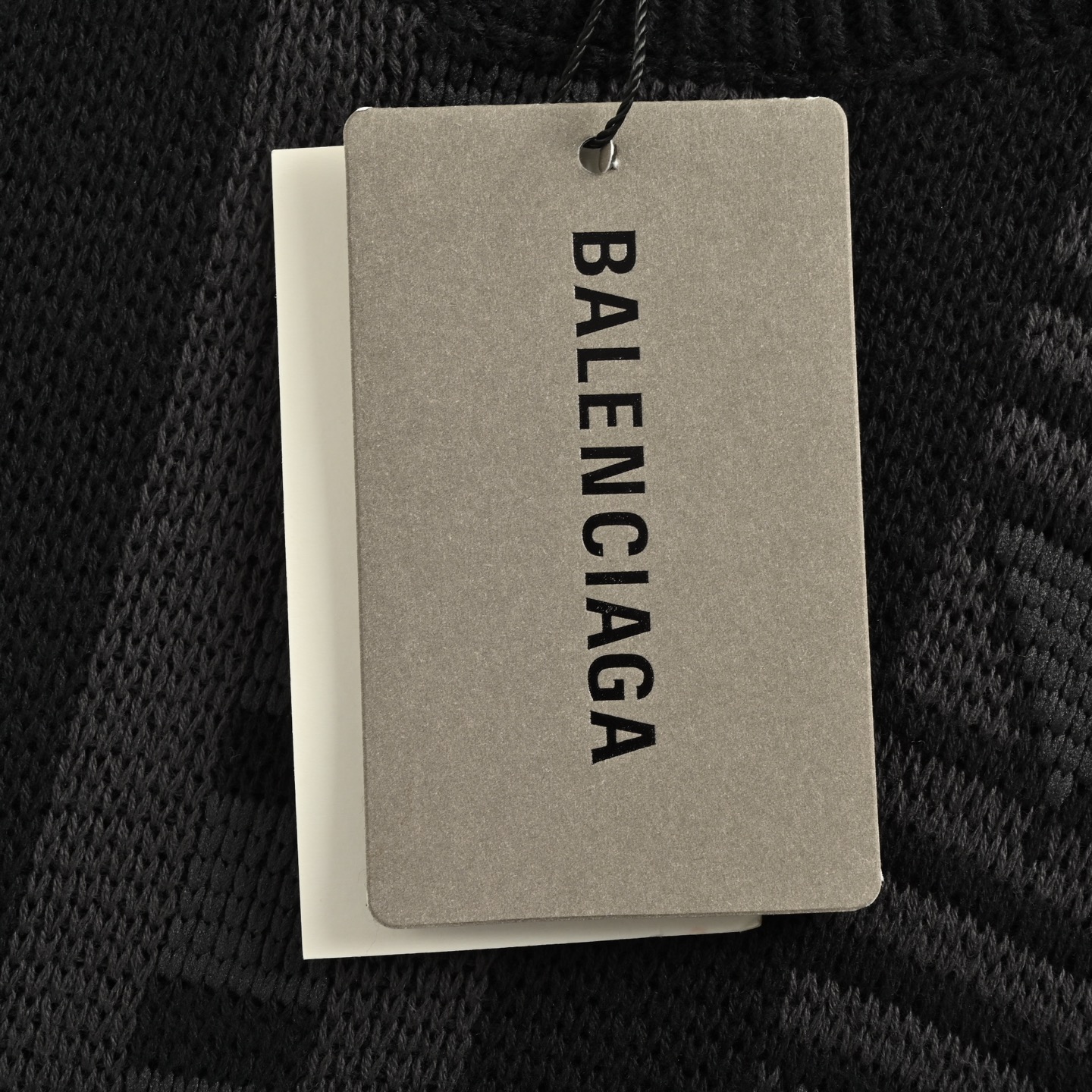 Balenciaga/巴黎世家 25Fw 几何图案圆领毛衣黑色