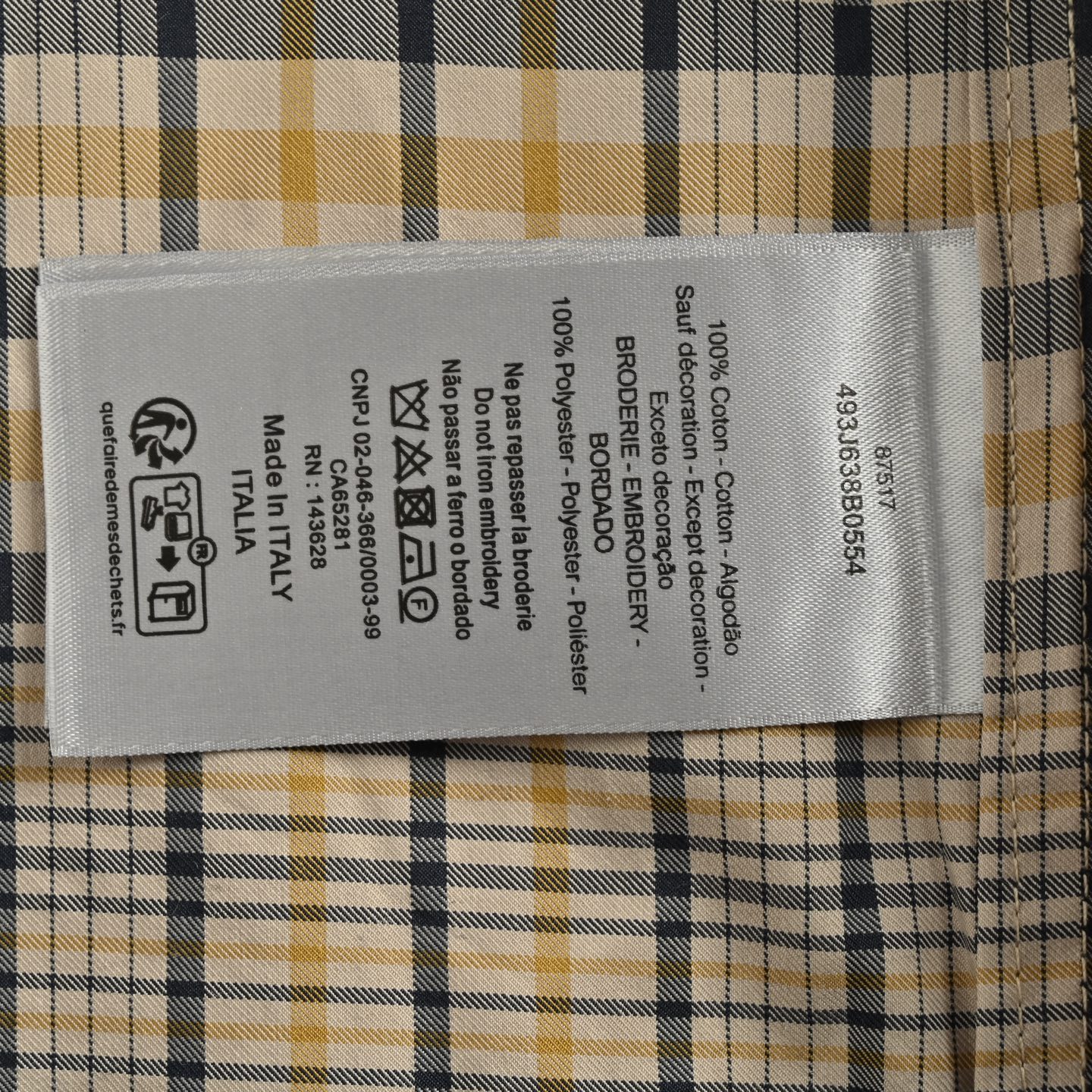 Dior/迪奥CD 菱格条纹混纺衬衫外套