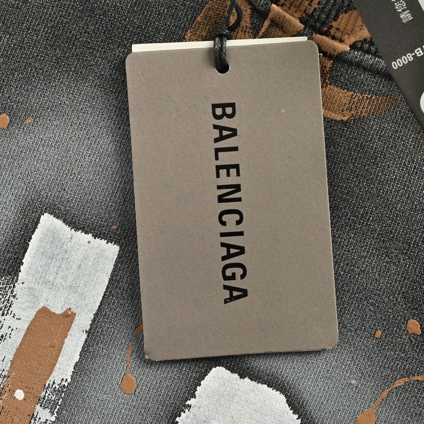 Balenciaga/巴黎世家 双B水洗手绘字母圆领卫衣