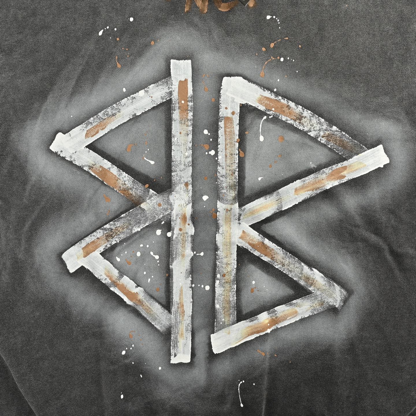 Balenciaga/巴黎世家 双B水洗手绘字母圆领卫衣